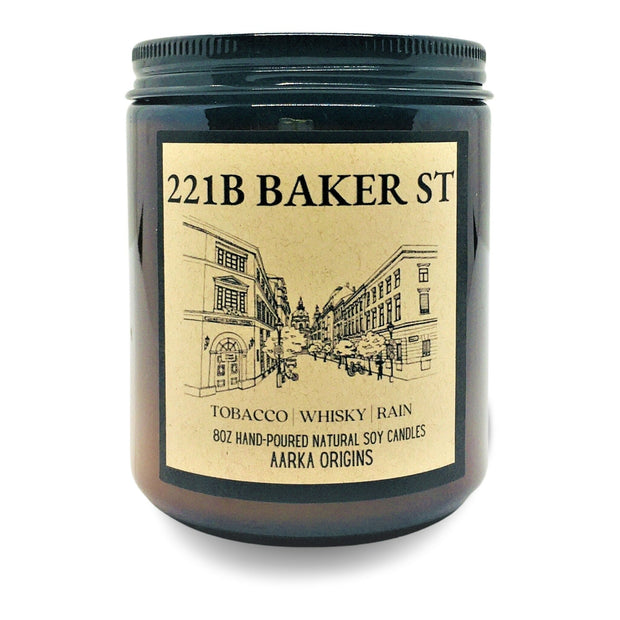 AARKA ORIGINS CANDLES 221b Baker Street Candle - Literary Locations Bookish Vegan Candle - Book Lover Candle - Sherlock Holmes Gift - Sherlockian Gift | Wax Melt