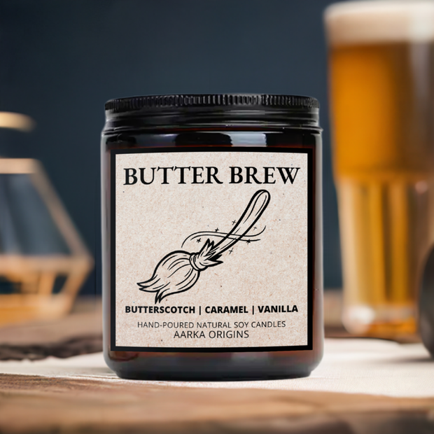 Butter Brew Soy Candle, handmade luxury scented candles made with natural soy wax and phthalate-free scents