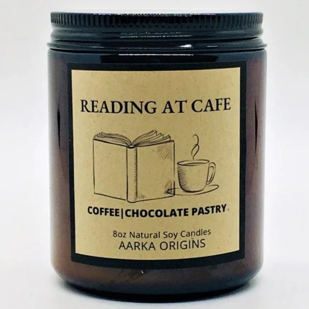 book inspired soy candle