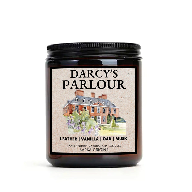 Darcy&#39;s Parlour soy candle, bookish candle gift
