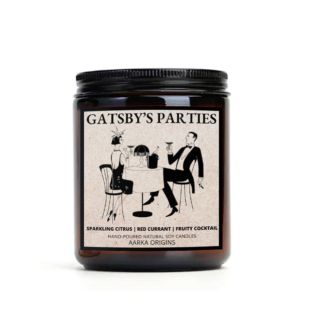 gatsby&#39;s parties soy book lover candle gift