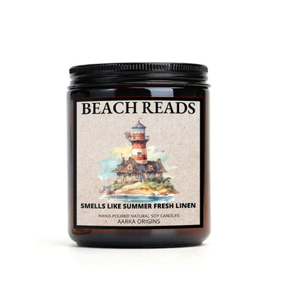 beach reads book lover candle, soy candle