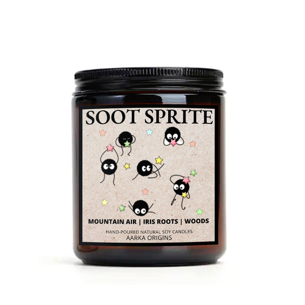 soot sprite soy candle, soy candle