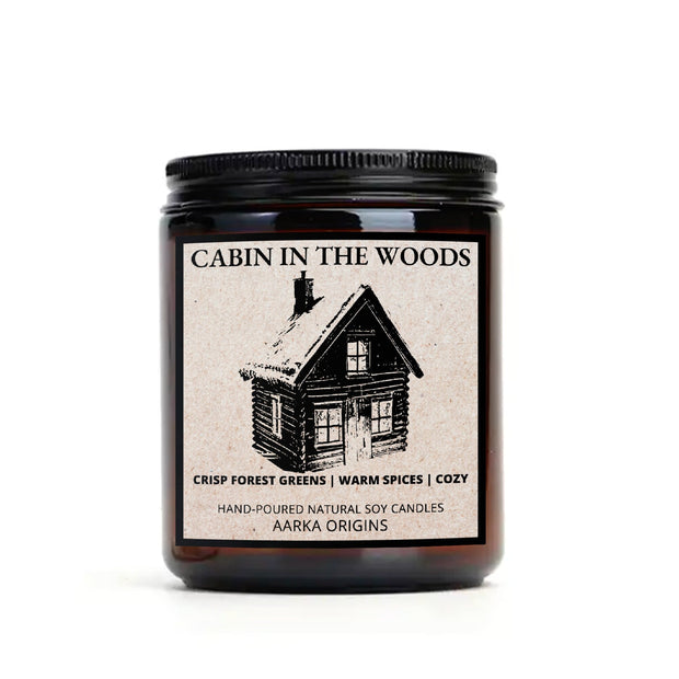 Cabin in the Woods Soy Candle, handmade luxury scented candles made with natural soy wax and phthalate-free scents