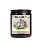 Stonehenge Book Lovers' Soy Candle, handmade luxury scented candles made with natural soy wax and phthalate-free scents