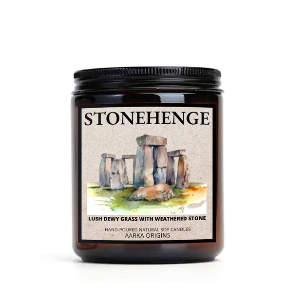 Stonehenge Book Lovers' Soy Candle, handmade luxury scented candles made with natural soy wax and phthalate-free scents