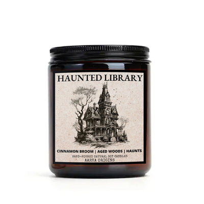 haunted library soy bookish candle, cinnamon candle, ghost candle,halloween candle