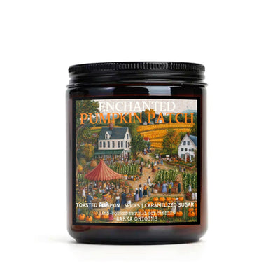 enchanted pumpkin patch, pumpkin spice candle,fall candle