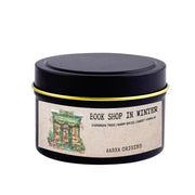 Book shop in winter Soy Candle, handmade luxury scented candles made with natural soy wax and phthalate-free scents