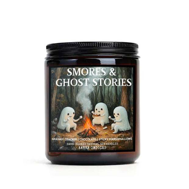 Smores and ghost stories Soy Candle, handmade luxury scented candles made with natural soy wax and phthalate-free scents