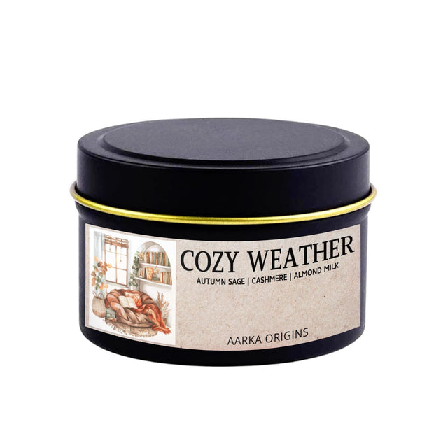 Cozy Weather Soy Candle, handmade luxury scented candles made with natural soy wax and phthalate-free scents