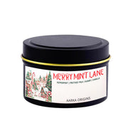 Merry Mint Lane Soy Candle, handmade luxury scented candles made with natural soy wax and phthalate-free scents