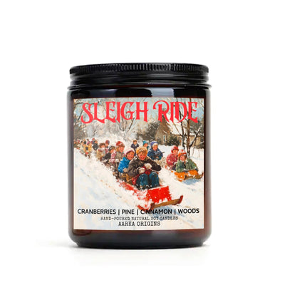 Sleigh Ride Soy Candle, handmade luxury scented candles made with natural soy wax and phthalate-free scents