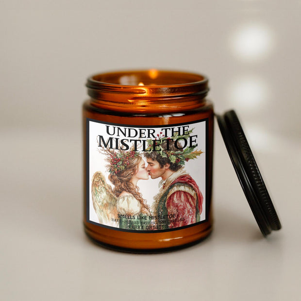 Under the Mistletoe Soy Candle, handmade luxury scented candles made with natural soy wax and phthalate-free scents