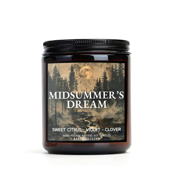 Midsummer's Dream Soy candle, Book Lover Candle, Classic Literature, Shakespeare Inspired, Bookish gift, Gift for readers, Book Scented