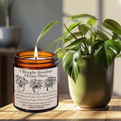 I Bought Another House Plant Soy candle, Literary Candle, Bibliophile, Bookworm Gift, bookish candle, green earthy, greenhouse, Bookish Gift