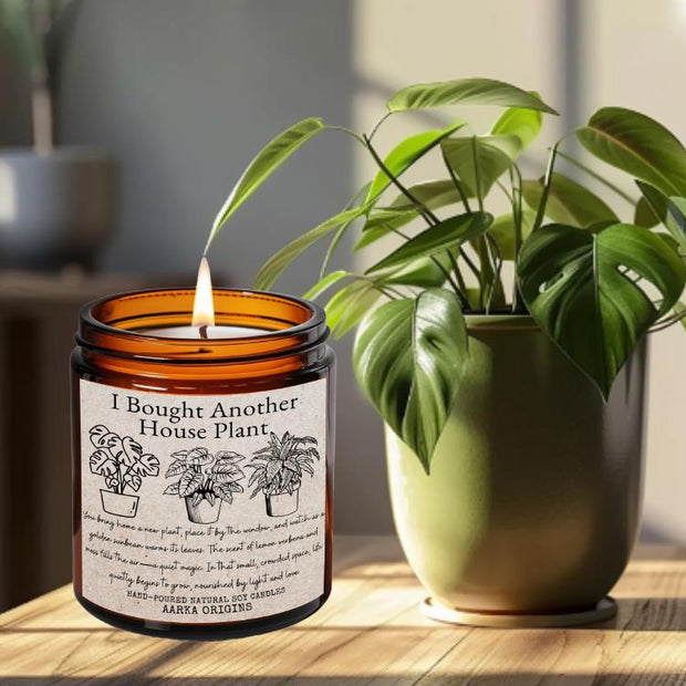 I Bought Another House Plant Soy candle, Literary Candle, Bibliophile, Bookworm Gift, bookish candle, green earthy, greenhouse, Bookish Gift