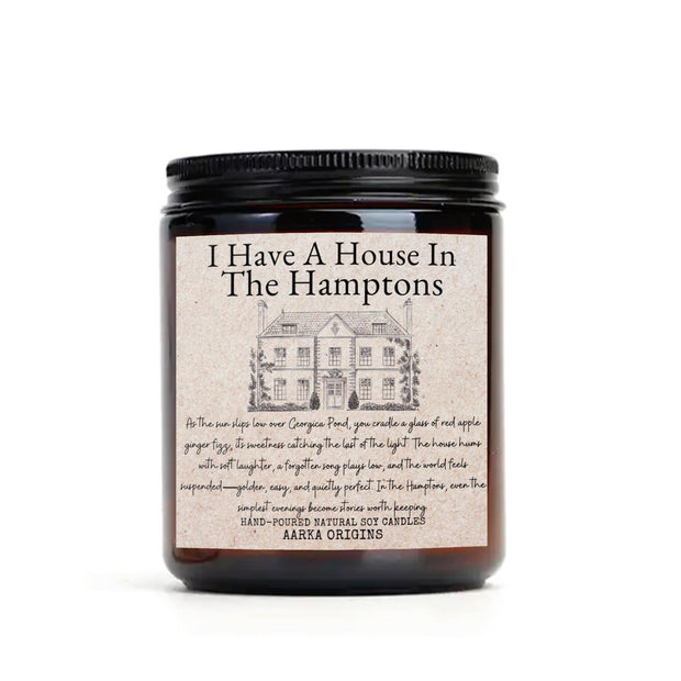 I have a house in the Hampton Soy candle, The Hamptons, Summer House, Home Decor, Farmhouse Style, New York Gift, new home, Book lover, melt