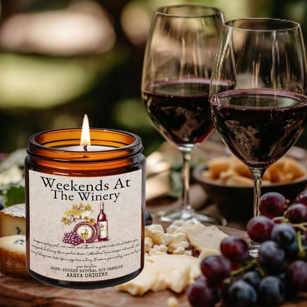 Weekends at the winery Soy candle, Wine Country Napa Valley, wineries, vineyards, Wine Lover Gift Idea, Hostess Gift, Luxury Fragrance, melt