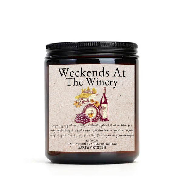 Weekends at the winery Soy candle, Wine Country Napa Valley, wineries, vineyards, Wine Lover Gift Idea, Hostess Gift, Luxury Fragrance, melt