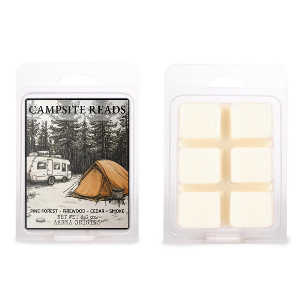 Campsite Reads Soy Candle, Bookish candle, Gift for Readers, Crackling Campfire Gaming Candle, Geek Gift, RPG, Gamer, DND, Camping, Fire