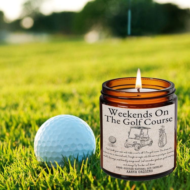 Weekends on the golf course Soy candle, Literary Candle, Bibliophile, Bookworm Gift, bookish candle, Booklover candle, gift for reader, melt