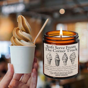 Soft Serve From The Corner Truck Soy candle, 90's Summer, Ice cream, Vanilla, Bookish candle, book lover candle, gift for readers, dessert