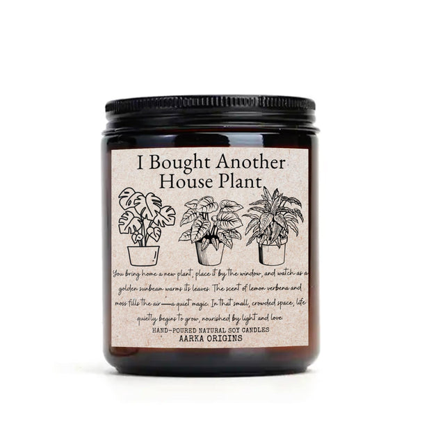I Bought Another House Plant Soy candle, Literary Candle, Bibliophile, Bookworm Gift, bookish candle, green earthy, greenhouse, Bookish Gift