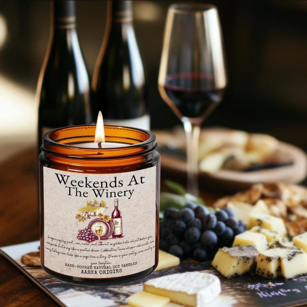 Weekends at the winery Soy candle, Wine Country Napa Valley, wineries, vineyards, Wine Lover Gift Idea, Hostess Gift, Luxury Fragrance, melt