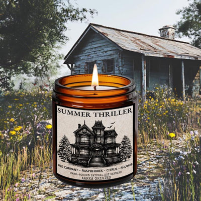 Summer Thriller Soy candle, Mystery Chills, Horror, Literary Candle, Bibliophile, Bookworm Gift, bookish candle, Book lover, Gift for Reader