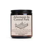 Afternoon in central park Soy candle, Literary Candle, Bibliophile, Bookworm Gift, bookish candle, new york gift, Booklover, gift for reader