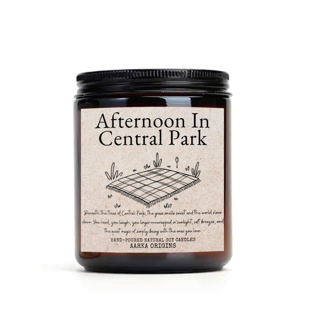 Afternoon in central park Soy candle, Literary Candle, Bibliophile, Bookworm Gift, bookish candle, new york gift, Booklover, gift for reader