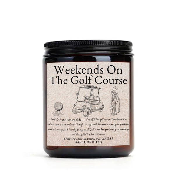 Weekends on the golf course Soy candle, Literary Candle, Bibliophile, Bookworm Gift, bookish candle, Booklover candle, gift for reader, melt