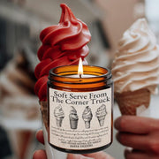 Soft Serve From The Corner Truck Soy candle, 90's Summer, Ice cream, Vanilla, Bookish candle, book lover candle, gift for readers, dessert
