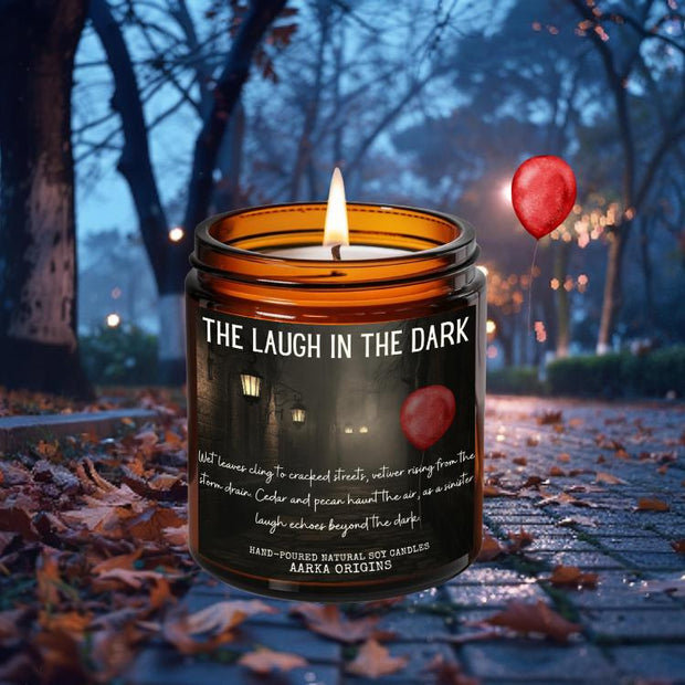 The Laugh in The Dark Soy Candle, Halloween, Spooky, Fall Leaves, It floats down here, Horror Movie Candles, Gothic, Clowns, Haunted, Autumn