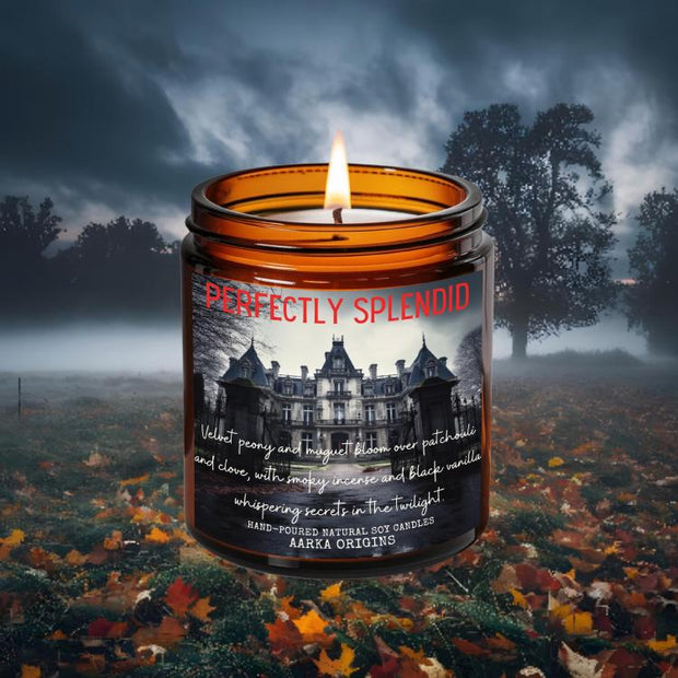 Perfectly Splendid Soy Candle, Gothic Manor, Spooky, Halloween, Fall, Horror Movie Candles, Haunted, Autumn, Bookish candle, Gift for reader