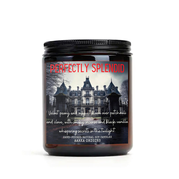 Perfectly Splendid Soy Candle, Gothic Manor, Spooky, Halloween, Fall, Horror Movie Candles, Haunted, Autumn, Bookish candle, Gift for reader