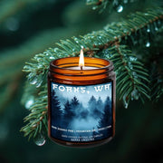 Forks, northwest soy candle, scented candle, home fragrances, greek mythology, goddess of , bookish candle, book lover candle, book nerd candle, literary candle gift, co worker gifts, small batch candle, eco friendly candle, amber jar candles, green witch, practical magic, vampire, gothic, fall scents, fall spice, fall candle, autumnal, twilight inspired, pine forest, pumpkin spice, halloween, spooky, haunted, ghost, witchy, booktok,dark academia, gift for witches, witchy gifts, witchcraft