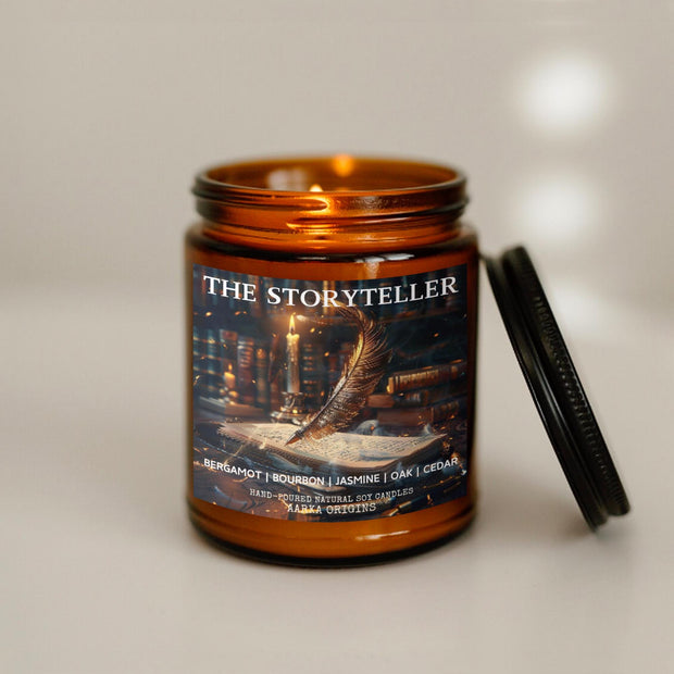 The Storyteller Soy Candle, Plot Twist, Gift for writers, Bookish Candles, Book Inspired Candles, Literary Candles, Candles For Men, Autumn