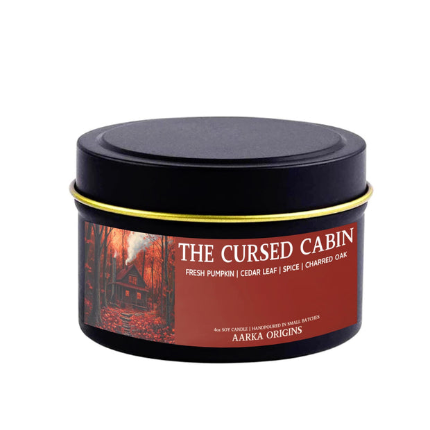The Cursed Cabin Soy Candle, Haunted, Spooky, Gothic, Autumn forest, Halloween, Witchy, Bookish candle, Book themed candle, gift for readers