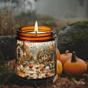 all hallows eve, scented candle, home fragrances, greek mythology, goddess of , bookish candle, book lover candle, book nerd candle, literary candle gift, co worker gifts, small batch candle, eco friendly candle, amber jar candles, green witch, practical magic, vampire, gothic, fall scents, fall spice, fall candle, autumnal, pumpkin spice, halloween, spooky, haunted, ghost, witchy, booktok,dark academia, gift for witches, witchy gifts, witchcraft, fall leaves, autumn, basic witch, kitchen witch