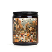 all hallows eve, scented candle, home fragrances, greek mythology, goddess of , bookish candle, book lover candle, book nerd candle, literary candle gift, co worker gifts, small batch candle, eco friendly candle, amber jar candles, green witch, practical magic, vampire, gothic, fall scents, fall spice, fall candle, autumnal, pumpkin spice, halloween, spooky, haunted, ghost, witchy, booktok,dark academia, gift for witches, witchy gifts, witchcraft, fall leaves, autumn, basic witch, kitchen witch