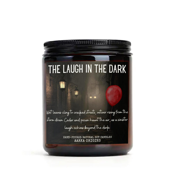 The Laugh in The Dark Soy Candle, Halloween, Spooky, Fall Leaves, It floats down here, Horror Movie Candles, Gothic, Clowns, Haunted, Autumn