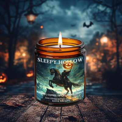Sleepy Hollow Soy Candle, Bookish Candles, Gothic, Haunted, Halloween, Horror, Spooky Autumnal, Fall, Pumpkin Spice, Horseman's Hollow, Melt