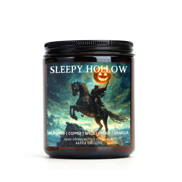 Sleepy Hollow Soy Candle, Bookish Candles, Gothic, Haunted, Halloween, Horror, Spooky Autumnal, Fall, Pumpkin Spice, Horseman's Hollow, Melt