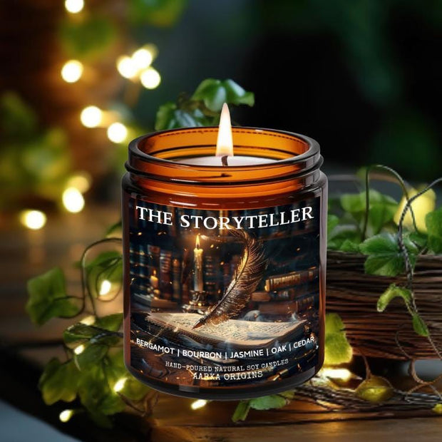 The Storyteller Soy Candle, Plot Twist, Gift for writers, Bookish Candles, Book Inspired Candles, Literary Candles, Candles For Men, Autumn