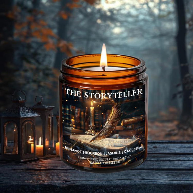 The Storyteller Soy Candle, Plot Twist, Gift for writers, Bookish Candles, Book Inspired Candles, Literary Candles, Candles For Men, Autumn