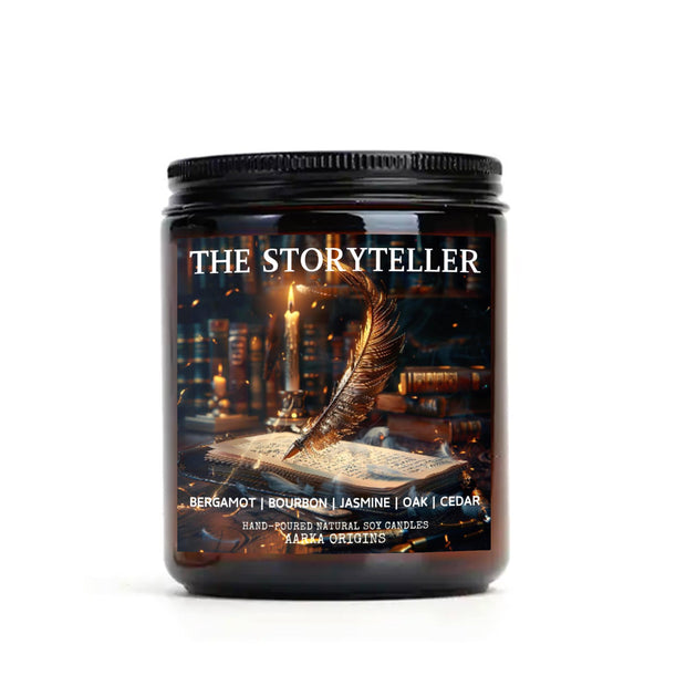 The Storyteller Soy Candle, Plot Twist, Gift for writers, Bookish Candles, Book Inspired Candles, Literary Candles, Candles For Men, Autumn