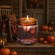 The Cursed Cabin Soy Candle, Haunted, Spooky, Gothic, Autumn forest, Halloween, Witchy, Bookish candle, Book themed candle, gift for readers
