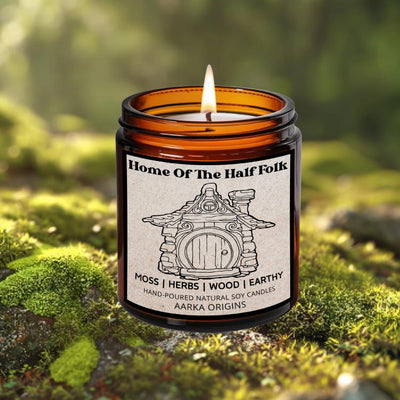 Home of the Half Folk Soy Candle, Bookish candle, Fantasy Inspired, Book themed, Geek Gift, RPG, Gamer, DND, Literary inspired, Autumn, Fall